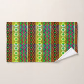 Neon Groen en oranje aztec-patroon Bad Handdoek (Handdoek)