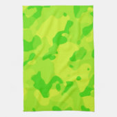 Neon Groen Geel Camo; Camouflage Theedoek (Verticaal)
