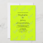 Neon Groen Geel Kleurrijke Bladeren Art Boho Bruil Kaart (Voorkant)