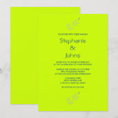 Neon Groen Geel Kleurrijke Heldere Bladeren Bruilo Kaart (Voorkant / Achterkant)