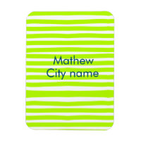 Neon groen geel retro strepen voeg naam stad toe