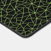 Neon groen geometrisch patroon bureaumat (Hoek)