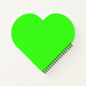 Neon groen hartvormig notitieboek (Achterkant)