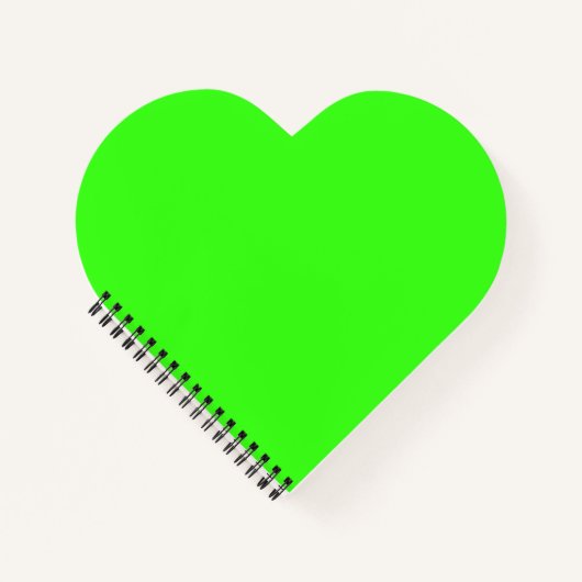 Neon groen hartvormig notitieboek (Voorkant)