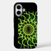 Neon Groen Hypnotische Vortex Abstract Geometrisch Case-Mate iPhone Case (Achterkant)