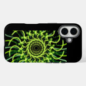 Neon Groen Hypnotische Vortex Abstract Geometrisch Case-Mate iPhone Case (Achterkant (horizontaal))