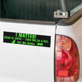 Neon Groen "Ik Ben Belangrijk" Bumpersticker (Op Truck)