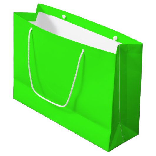 Neon Groen Large Cadeautasje (Voorkant Gekanteld)