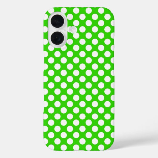 Neon groen met witte stippen Case-Mate iPhone case (Achterkant)