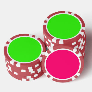 Neon Groen & Neon Roze Pokerchip – Aanpasbaar