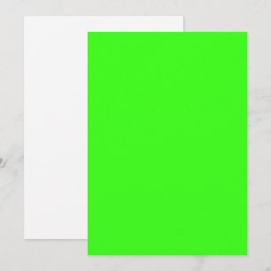 Neon Groen Platte Save The Date Kaart – Aanpasbaar