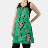 Neon Groen Pop Art Houtnerf Abstracte Schors Schort (Insitu)