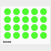 Neon Groen Ronde Sticker (Vel)