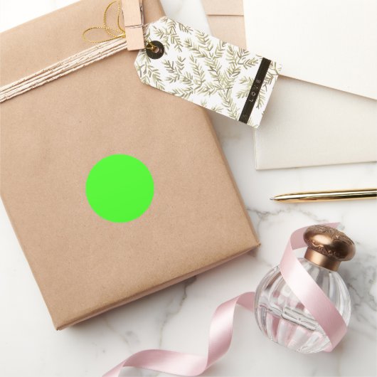 Neon Groen Ronde Sticker (Geschenken)