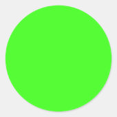 Neon Groen Ronde Sticker (Voorkant)