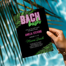 Neon Groen & Roze Tropische Bachelorette Weekend