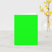neon groen scherm, helder solide cool groet kaart (Gele Bloem)