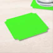 Neon Groen Ticket Papier Onderzetter (Gekanteld)
