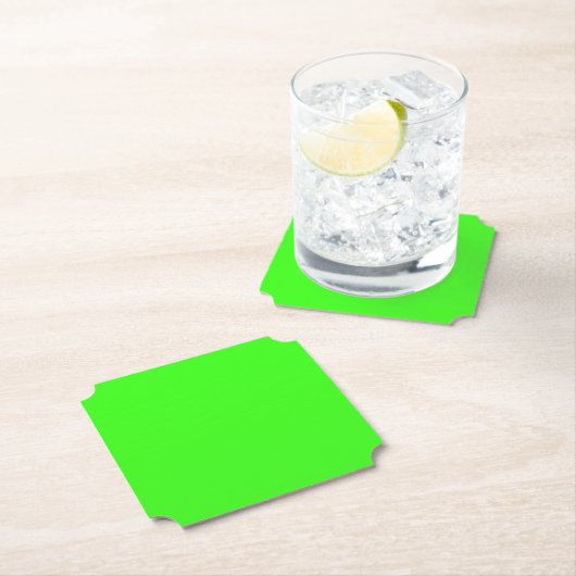 Neon Groen Ticket Papier Onderzetter (Insitu)