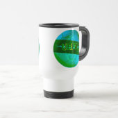 Neon Groen Voetbal Reisbeker (Voorkant rechts)