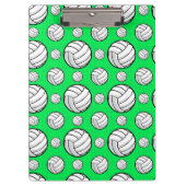 Neon groen volleybal patroon klembord (Voorkant)