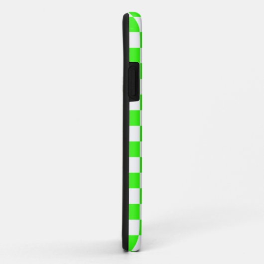Neon Groen Wit Geruite Checkerboard Case-Mate iPhone Case (Achterkant/rechts)
