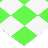 Neon Groen Wit Geruite Checkerboard  Tafelkleed (Gekanteld)