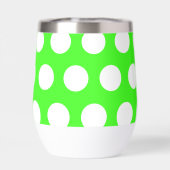 Neon groen wit grote polka stippen (Achterkant)