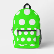 Neon groen wit grote polka stippen