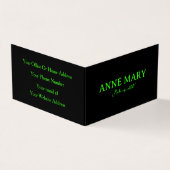 Neon groen zwart aangepaste kleur make-up artiest visitekaartje (Buitenkant)