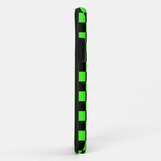 Neon Groen Zwart Geruite Checkerboard Case-Mate iPhone Case (Achterkant/rechts)