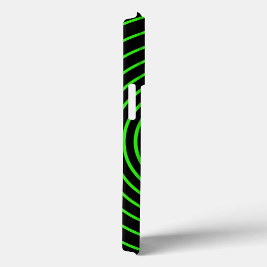 Neon Groen Zwart iPhone Case met Warmte (Achterkant / Rechts)