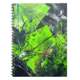 Neon Groen Zwart Wit Urban Abstract Notitieboek