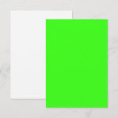 Neon groene aangepaste antwoordkaart RSVP kaartje (Voorkant / Achterkant)