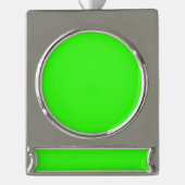 Neon groene aangepaste bannerornament verzilverd banner ornament (Voorkant)