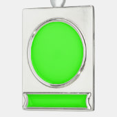Neon groene aangepaste bannerornament verzilverd banner ornament (Links)