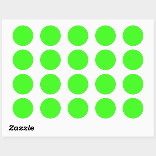 Neon Groene Aangepaste Cirkelstickers Ronde Sticker (Vel)