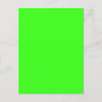 Neon Groene Aangepaste Postkaart Uitnodiging