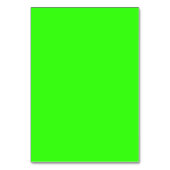 Neon Groene Aangepaste Tafelkaart Kaart (Achterkant)