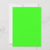Neon Groene Aangepaste Uitnodiging (Voorkant)