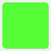 Neon groene aangepaste vierkante sticker (Voorkant)