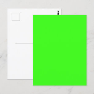 Neon Groene Aanpasbare Ansichtkaart Briefkaart