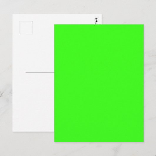 Neon Groene Aanpasbare Ansichtkaart Briefkaart (Voorkant / Achterkant)