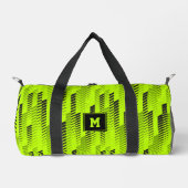 Neon groene abstracte geometrische strepen Gym Spo Plunjezak (Voorkant)