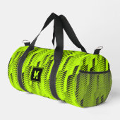 Neon groene abstracte geometrische strepen Gym Spo Plunjezak (Rechterhoek)