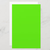 Neon groene achtergrond Effen kleur achtergrond Briefpapier (Voorkant / Achterkant)