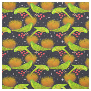 Neon groene Australische papegaaien Stof