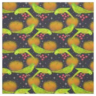 Neon groene Australische papegaaien Stof