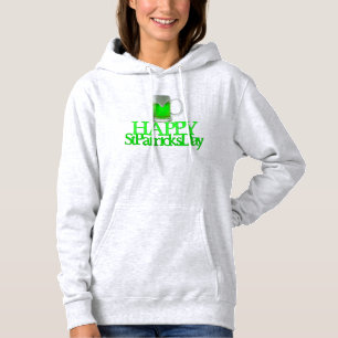 Neon groene bier wazige gelukkige St. Patrick's Da Hoodie