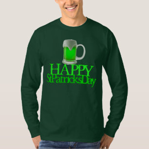 Neon groene bier wazige gelukkige St. Patrick's Da T-shirt